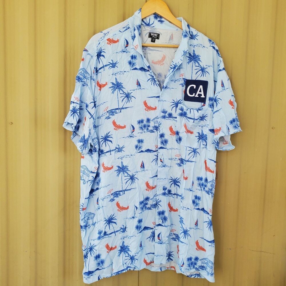 Home Free American Paradise Camp Shirt Size 2XL